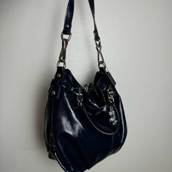 Coach Y2K Navy Blue Brooke Hobo Shoulder Bag Purse F17165 - Picture 3 of 13